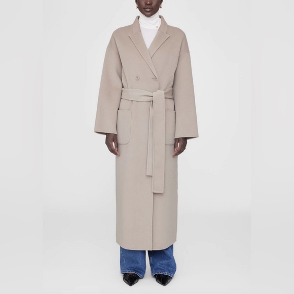 Anine Bing Taupe Dylan Coat - Picture 1 of 3